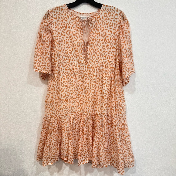Emerson Fry India Collection Isla Dress Sunbaked Leopard Organic Size XS /S - Picture 4 of 8